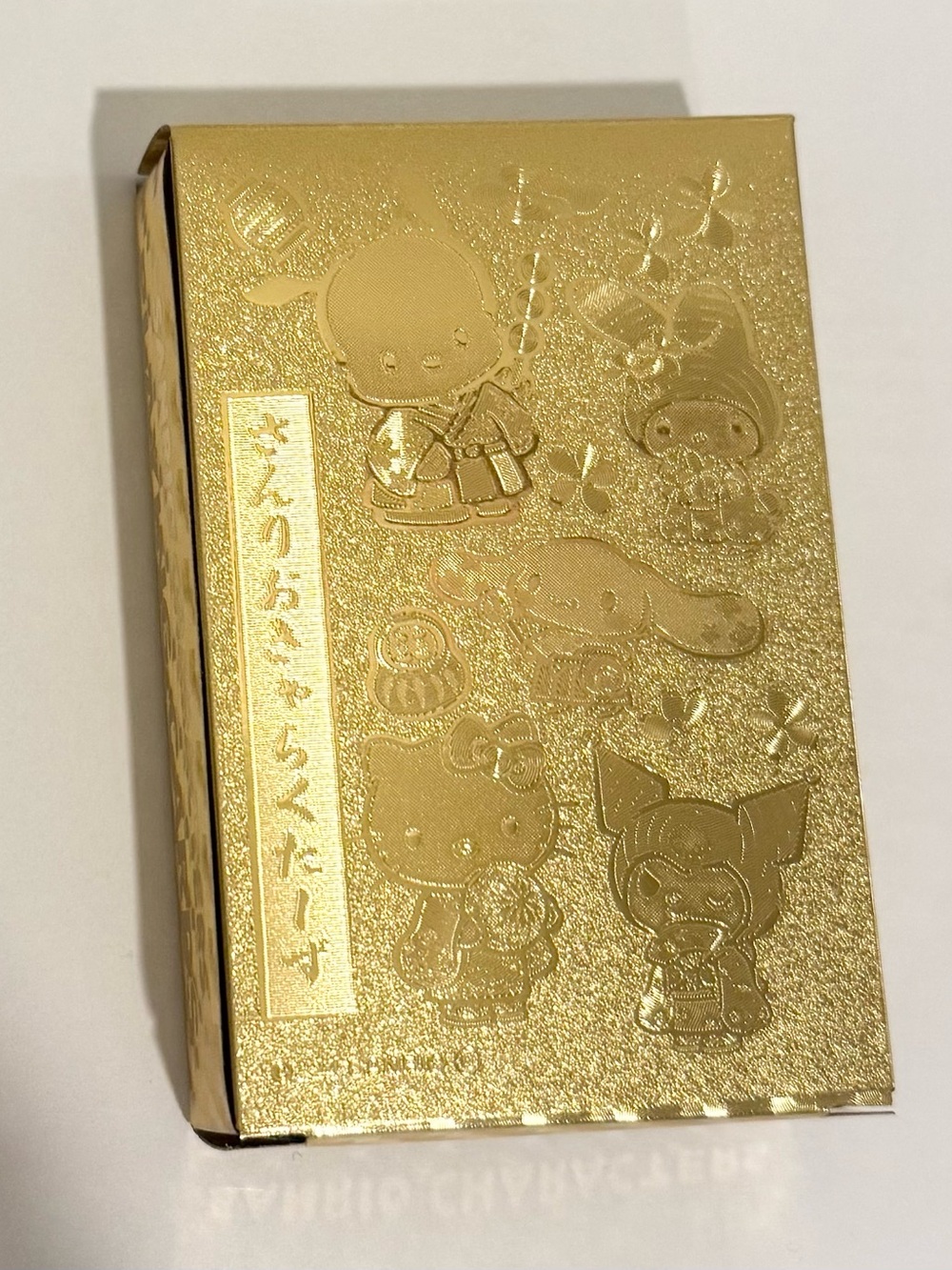 Sanrio official collectible gold playing cards never used